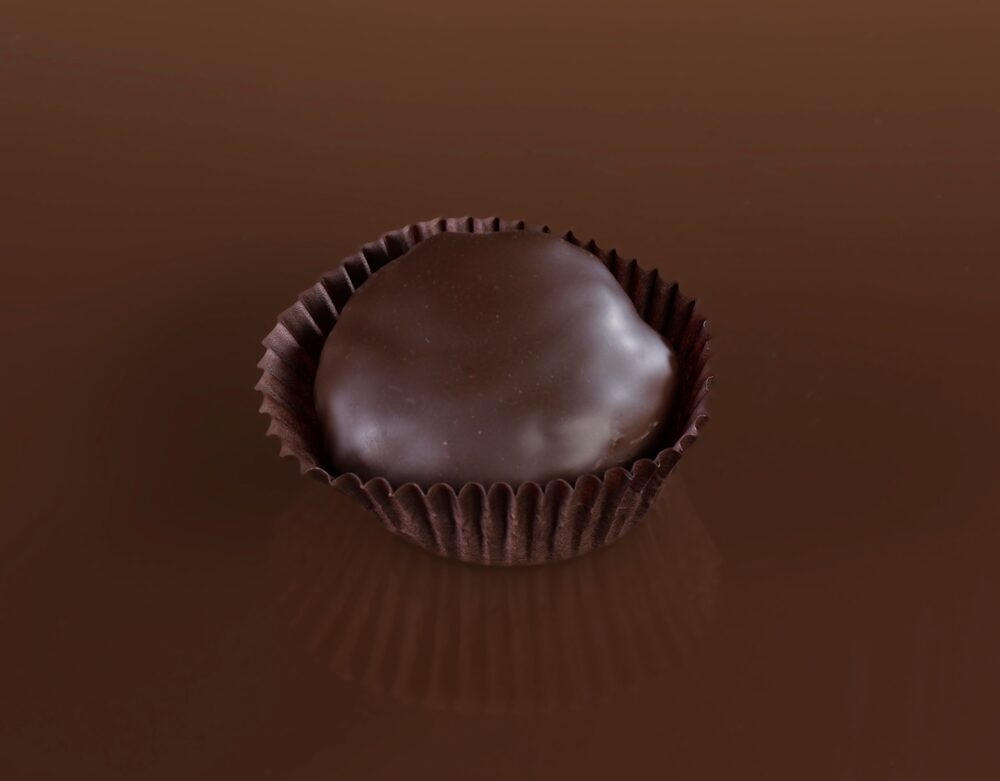 Marrone ricoperto con cioccolato fondente