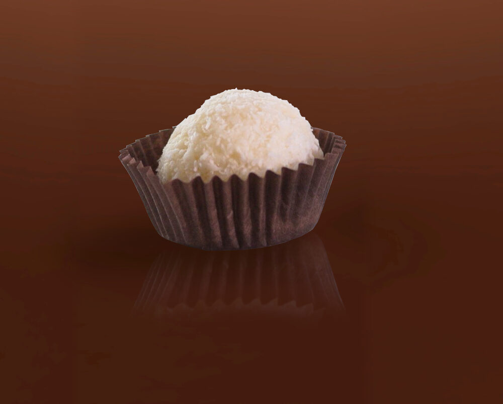 Pralina di cioccolato bianco al cocco