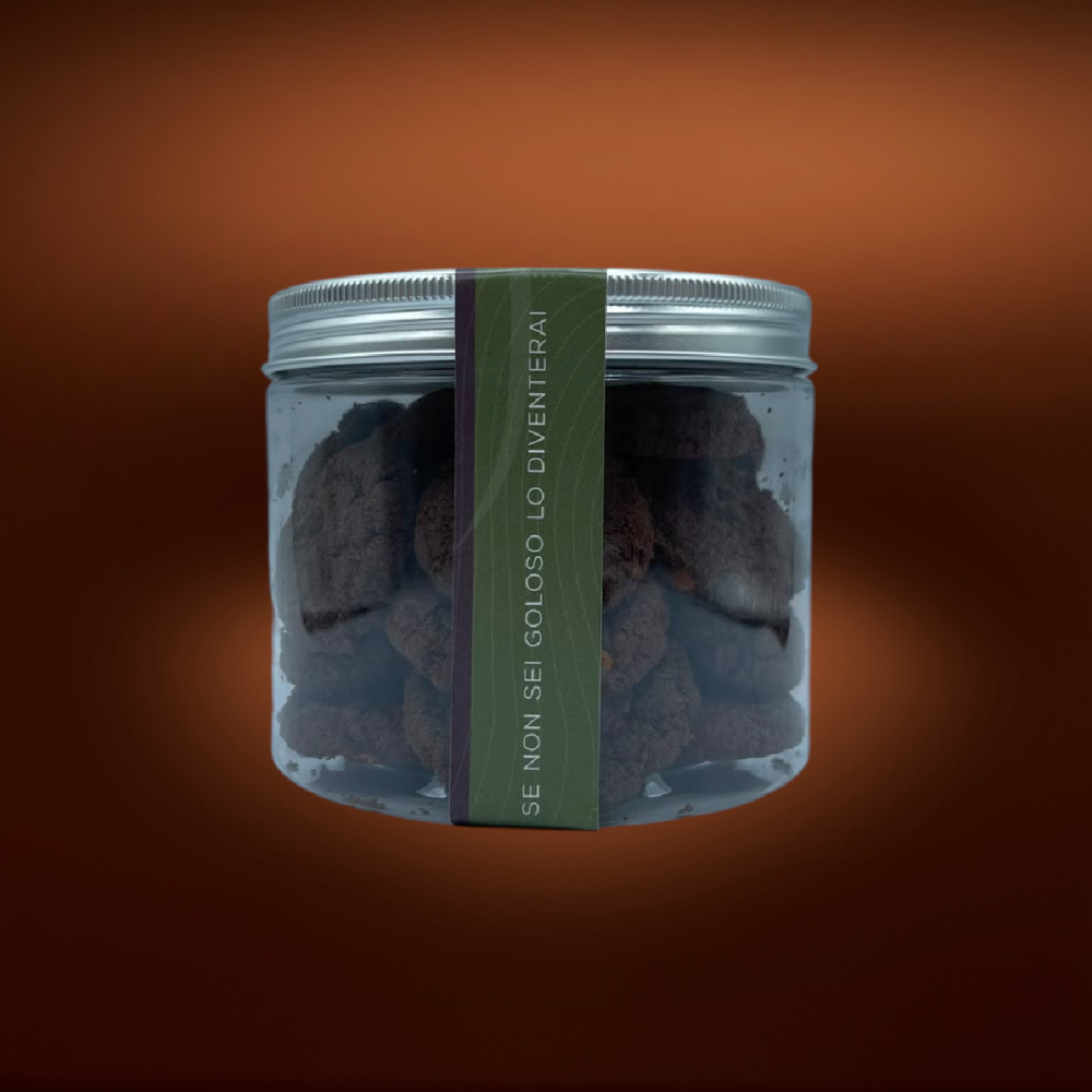 VASO BISCOTTI COOKIES <br>DOPPIO CIOCCOLATO